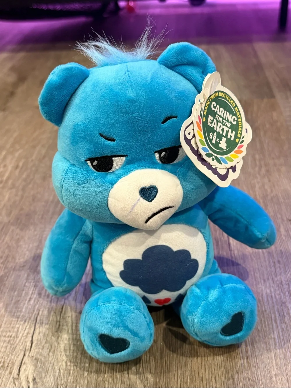 Care Bears Blue 'Caring for the Earth' Plush Bear with Navy Details